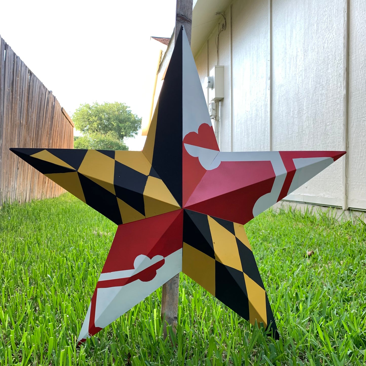 MARYLAND FLAG BARN METAL STAR WESTERN HOME DECOR HANDMADE 22",24",30",36" #EH10423