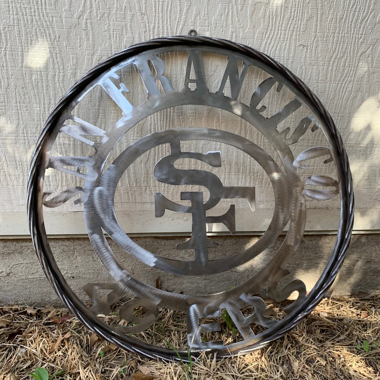 SAN FRANCISCO 49ERS METAL CUSTOM VINTAGE RAW METAL CRAFT TEAM SIGN HANDMADE 12",18",24",32",36",40",50"