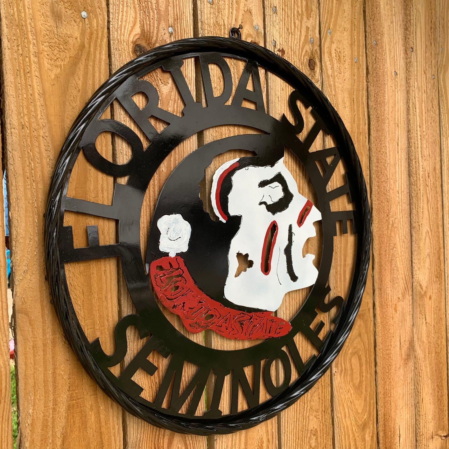 12", 18", 24", 32" FSU FLORIDA STATE SEMINOLES INDIAN LOGO METAL CUSTOM VINTAGE CRAFT TEAM SIGN