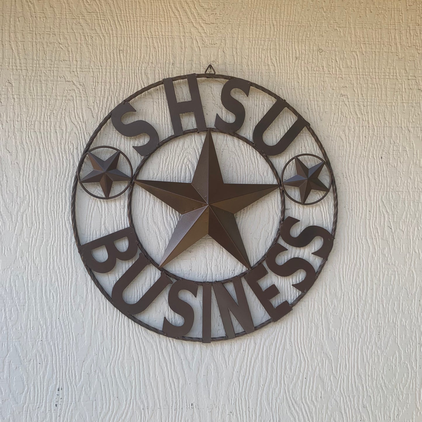24",32" SHSU SAM HOUSTON BEARKATS BUSINESS RUSTIC BRONZE COPPER METAL CUSTOM VINTAGE CRAFT RUSTIC BLACK TEAM STAR HANDMADE