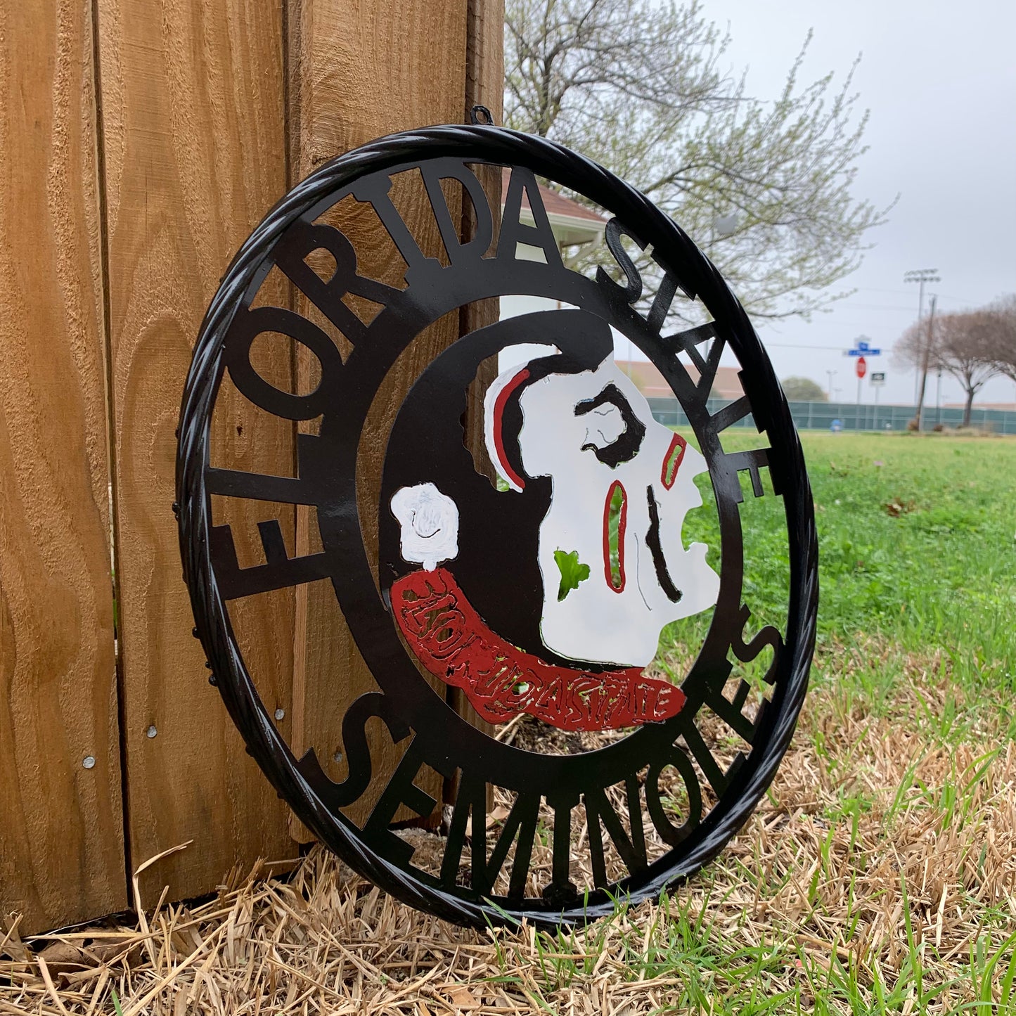 12", 18", 24", 32" FSU FLORIDA STATE SEMINOLES INDIAN LOGO METAL CUSTOM VINTAGE CRAFT TEAM SIGN