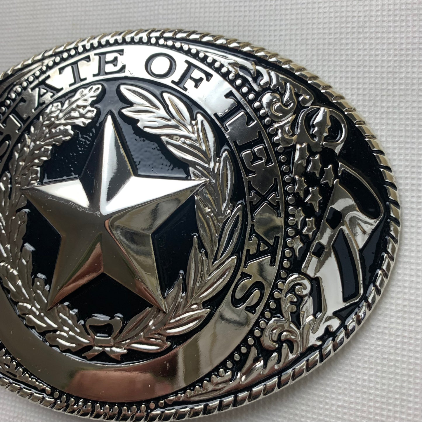 6" X 4" LONESTAR SILVER  STAR BELT BUCKLE WESTERN BELT BUCKLE FASHION ART NEW #EH12263