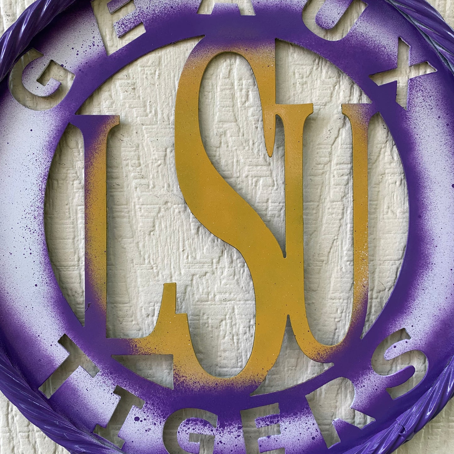 12",18",24",32" LSU GEAUX TIGERS CUSTOM METAL VINTAGE CRAFT SIGN TEAM WALL ART WESTERN HOME DECOR