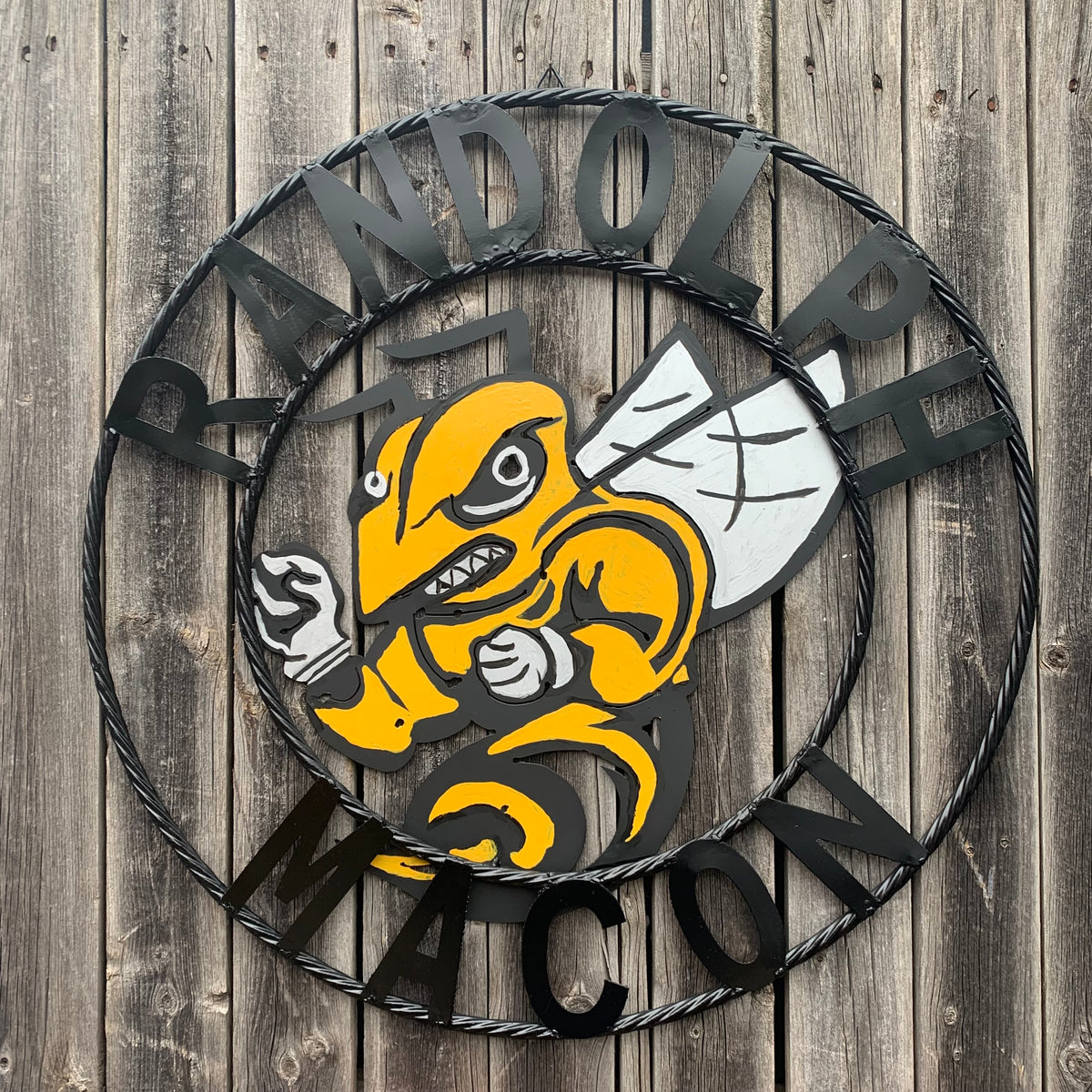 RANDOLPH MACON CUSTOM METAL VINTAGE CRAFT TEAM SIGN HANDMADE 12",18",24",32" SIZES
