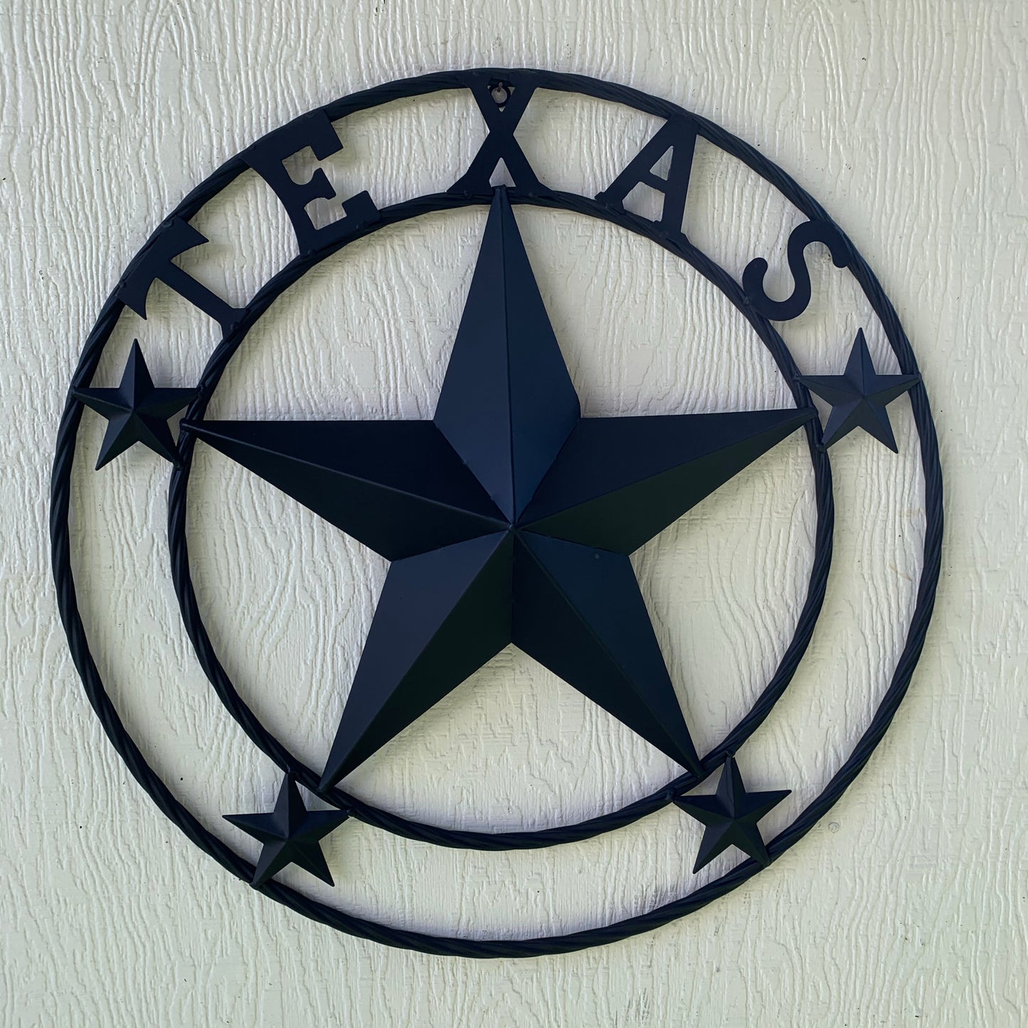24" TEXAS BLACK STAR BARN STAR METAL ART WESTERN HOME DECOR VINTAGE RUSTIC BLACK
