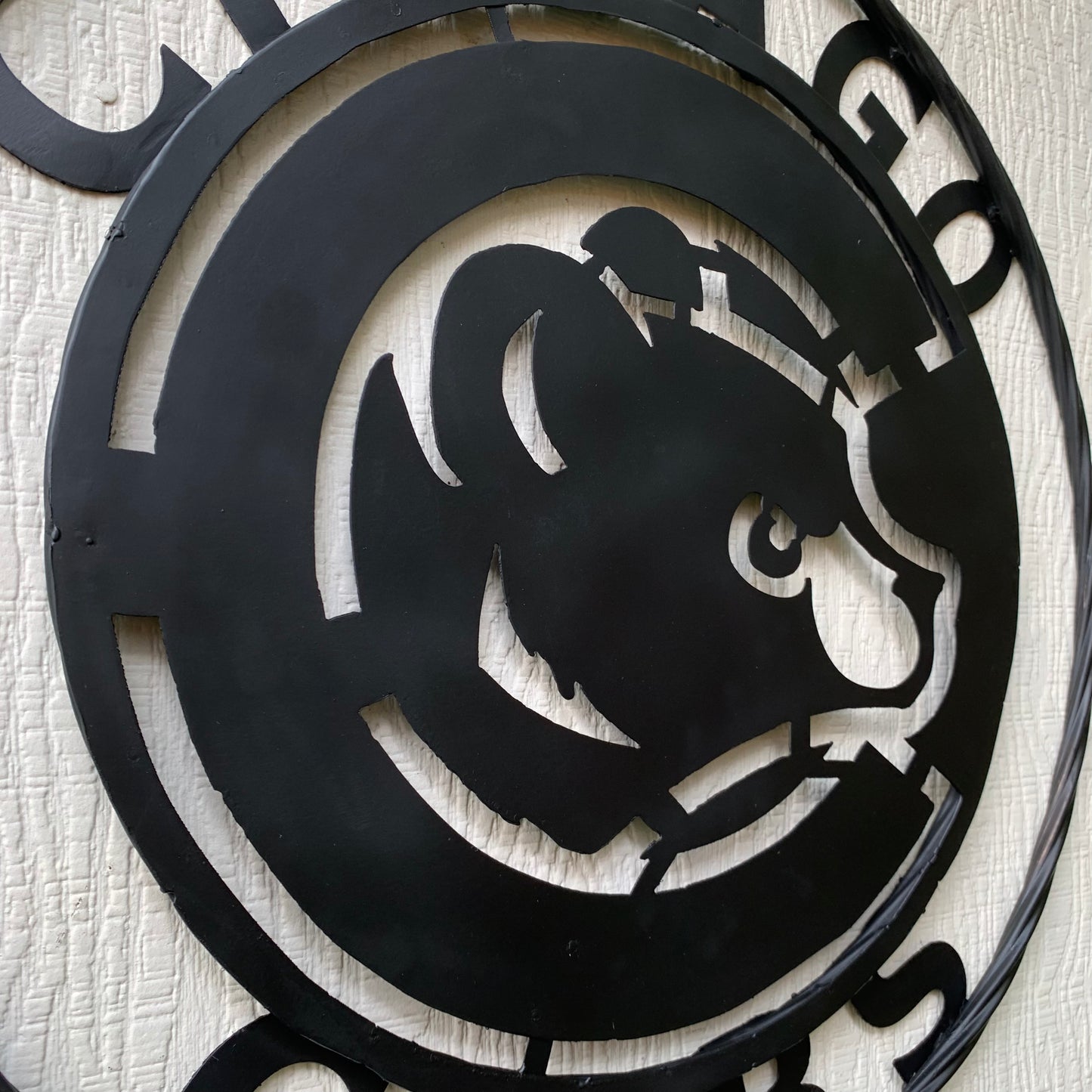 12", 18", 24", 32" CHICAGO CUBS CUSTOM BLACK & RAW METAL VINTAGE CRAFT TEAM SPORTS SIGN HANDMADE