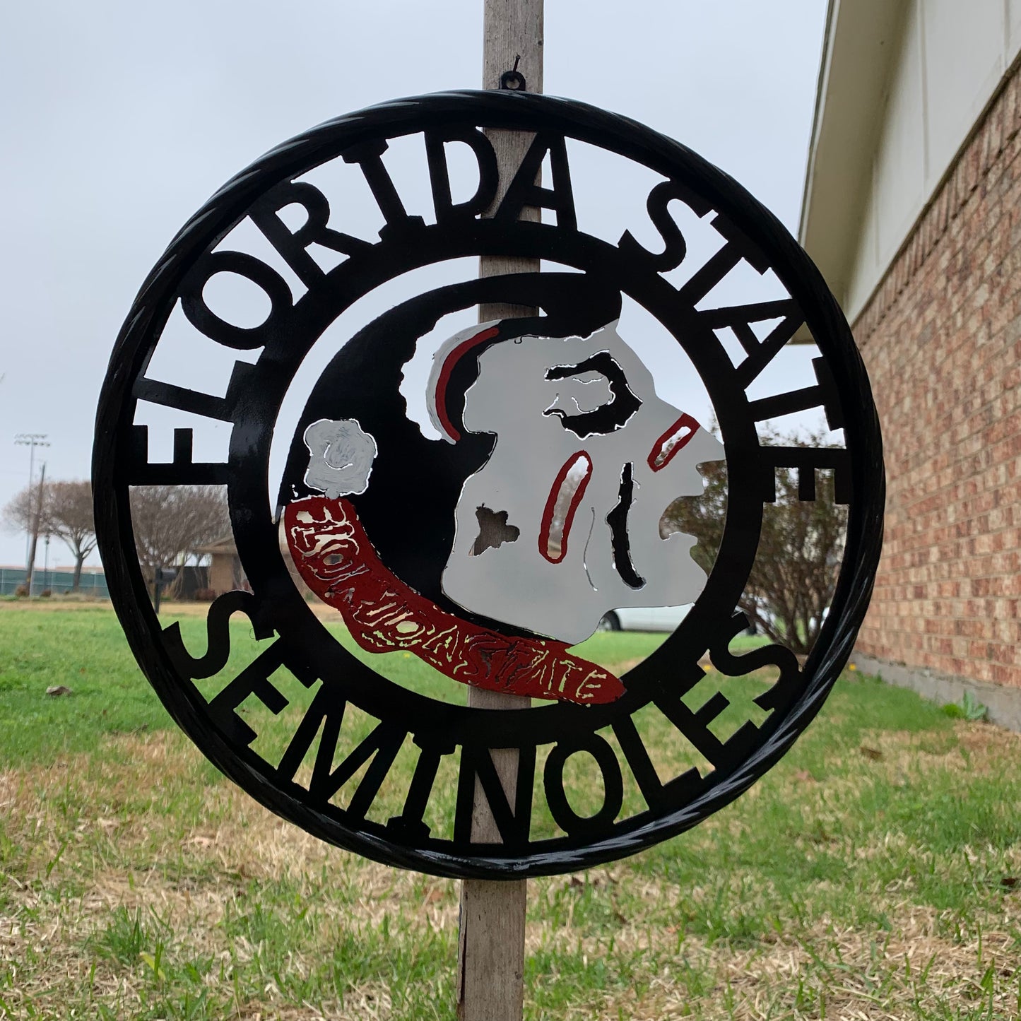 12", 18", 24", 32" FSU FLORIDA STATE SEMINOLES INDIAN LOGO METAL CUSTOM VINTAGE CRAFT TEAM SIGN