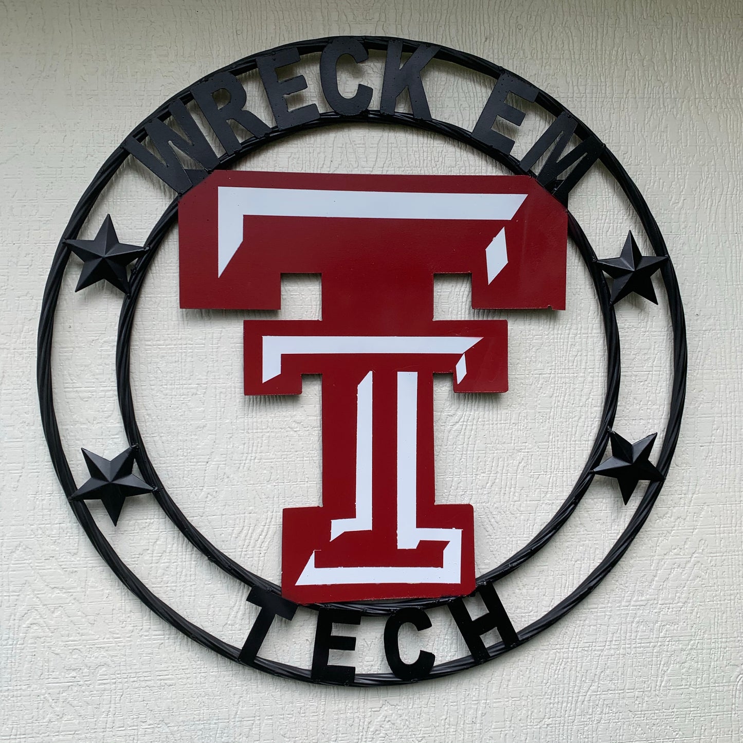 WRECKEM TEXAS TECH CUSTOM VINTAGE CRAFT METAL TEAM SIGN