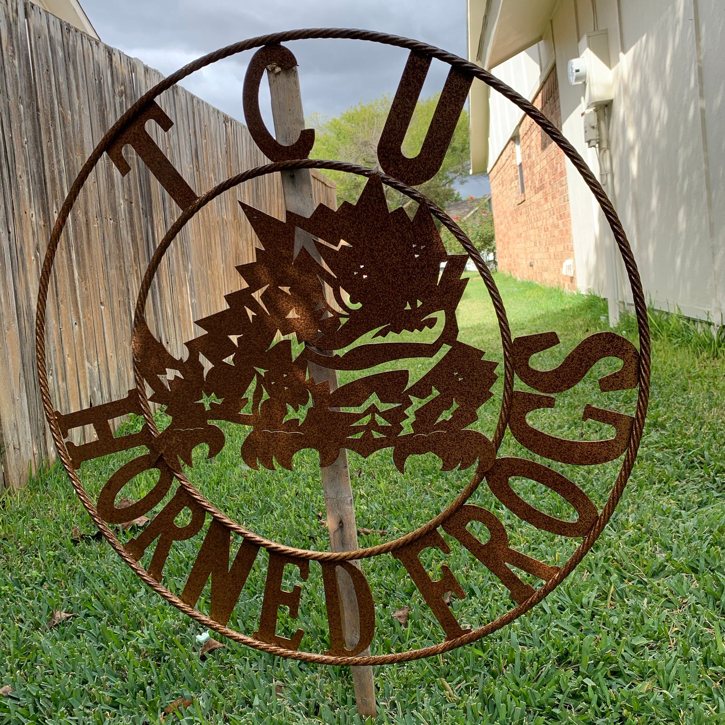 12", 18", 24", 32" TCU HORNED FROGS CUSTOM VINTAGE CRAFT METAL TEAM SIGN HANDMADE