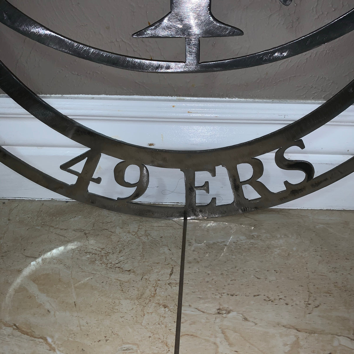 SAN FRANCISCO 49ERS METAL CUSTOM VINTAGE RAW METAL CRAFT TEAM SIGN HANDMADE 12",18",24",32",36",40",50"