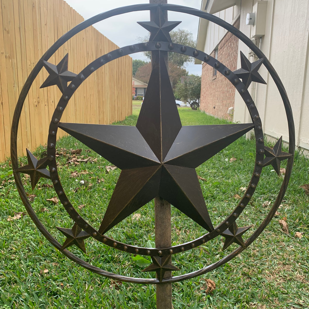 #SI_BC2109 MULTI STARS 24" BARN METAL STAR WESTERN HOME DECOR HANDMADE RUSTIC BRONZE NEW