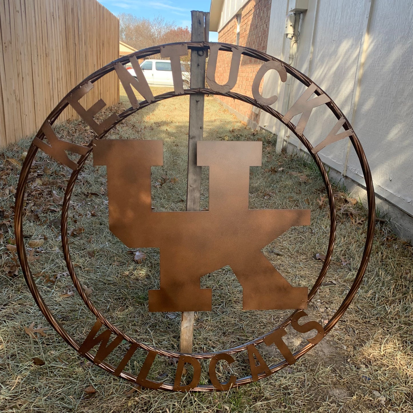 12",18", 24", 32" KENTUCKY WILDCATS RUSTIC BRONZE CUSTOM METAL VINTAGE CRAFT SIGN HANDMADE