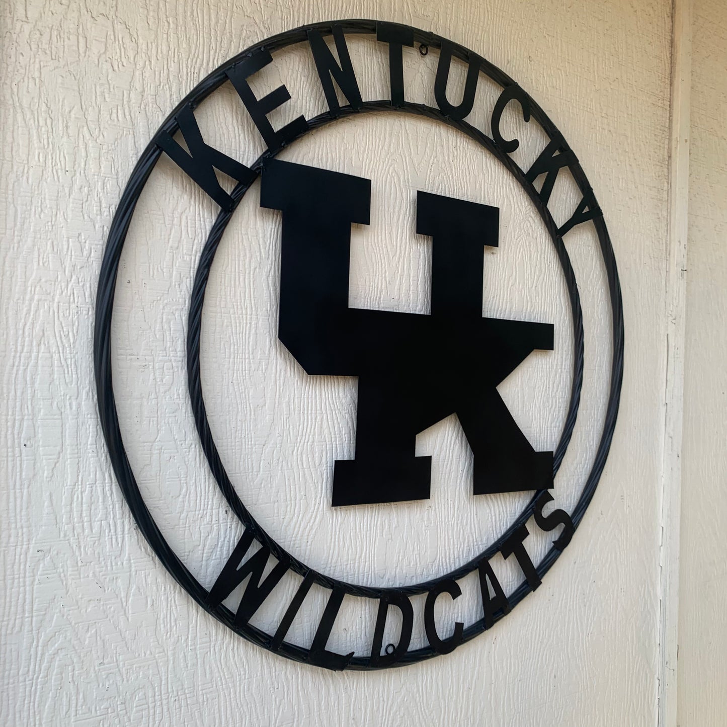 12", 18", 24", 32" KENTUCKY WILDCATS CUSTOM BLACK METAL VINTAGE CRAFT SIGN HANDMADE