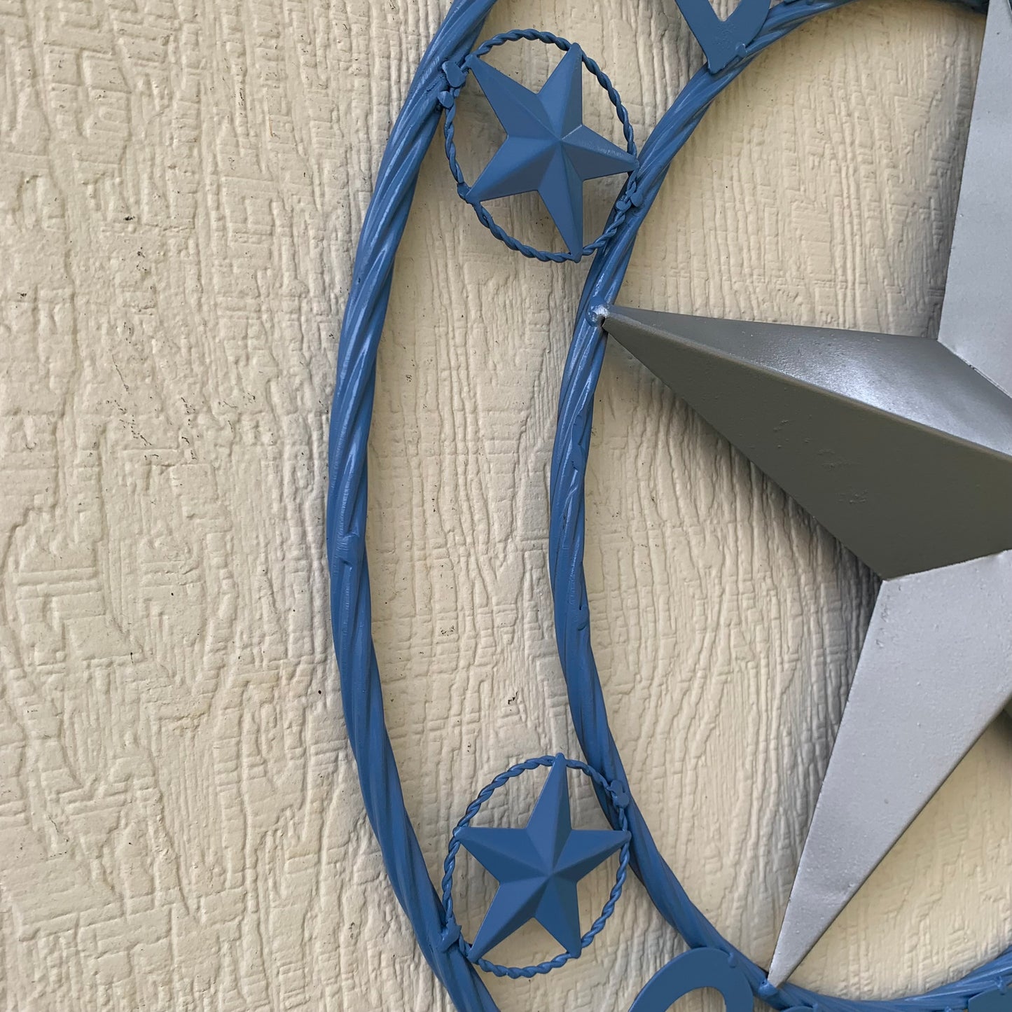 DALLAS COWBOYS LIGHT BLUE & SILVER DECOR METAL ART WESTERN HOME WALL DECOR SIZE:24",32",36",40",42",44",46",50"