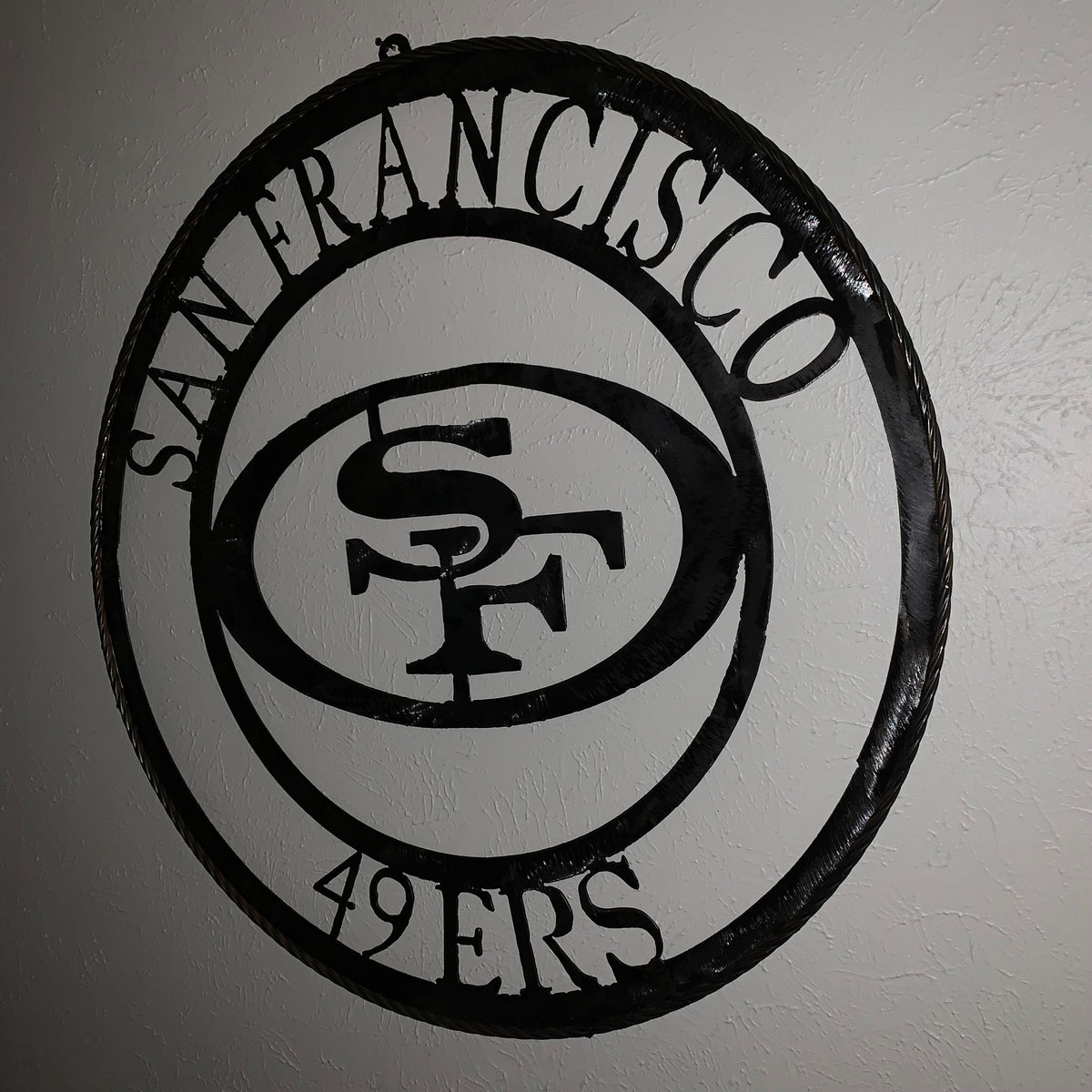 SAN FRANCISCO 49ERS METAL CUSTOM VINTAGE RAW METAL CRAFT TEAM SIGN HANDMADE 12",18",24",32",36",40",50"