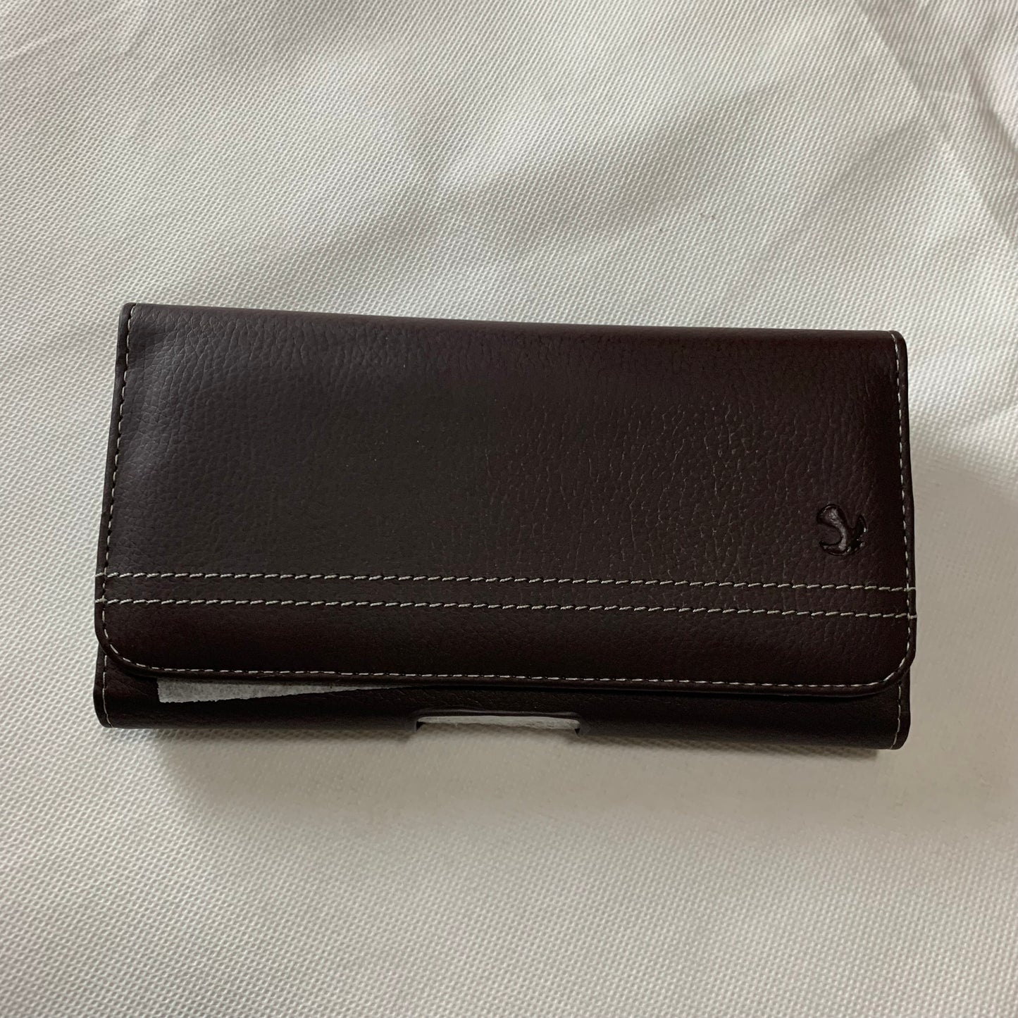 6.6" LUXMO COFFEE BROWN LEATHER EXTRA LARGE POUCH BELT LOOP HOLSTER CELL PHONE CASE UNIVERSAL OVERSIZE #LU20