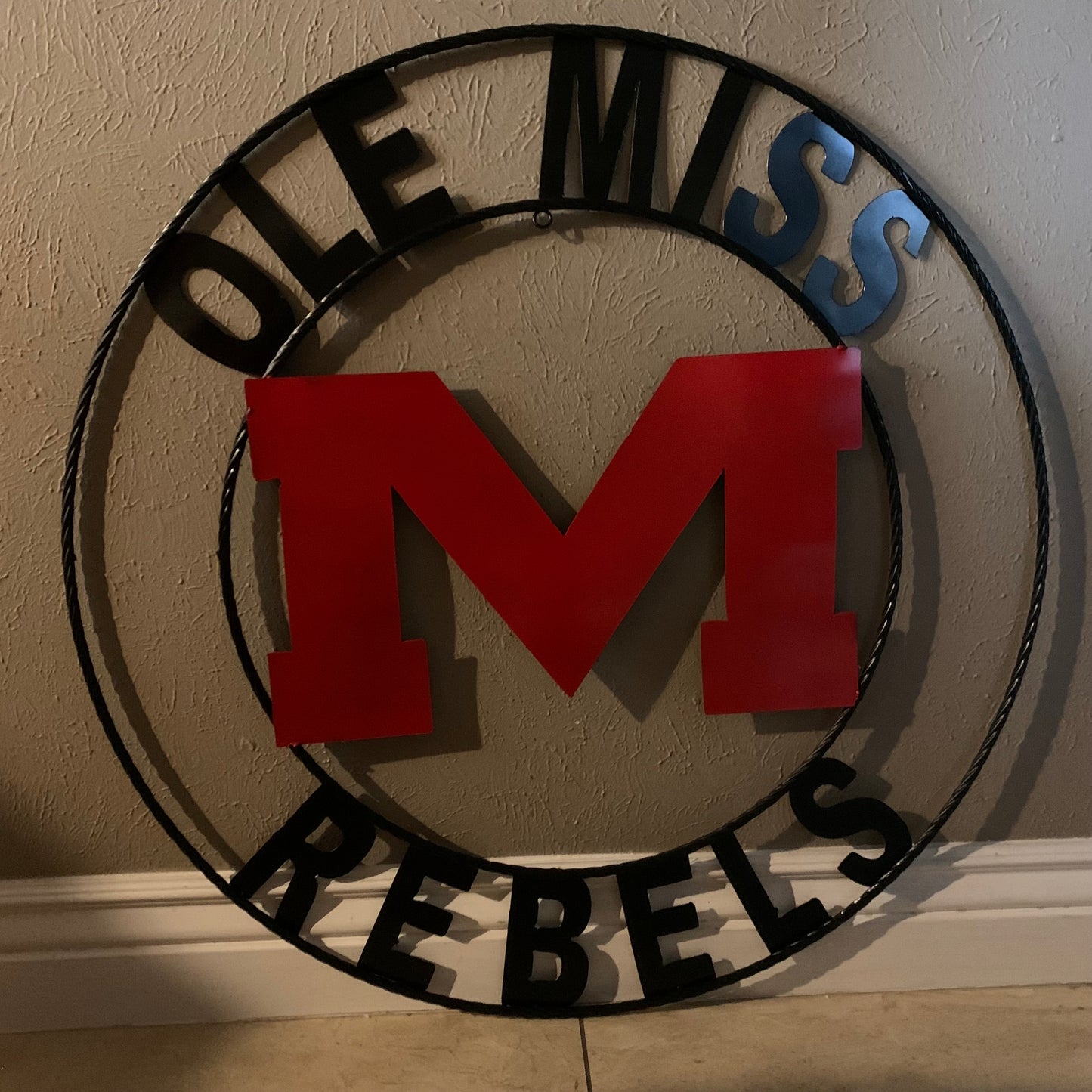 12", 18", 24", 32" OLE MISS REBELS MISSISSIPPI CUSTOM METAL TEAM VINTAGE SIGN