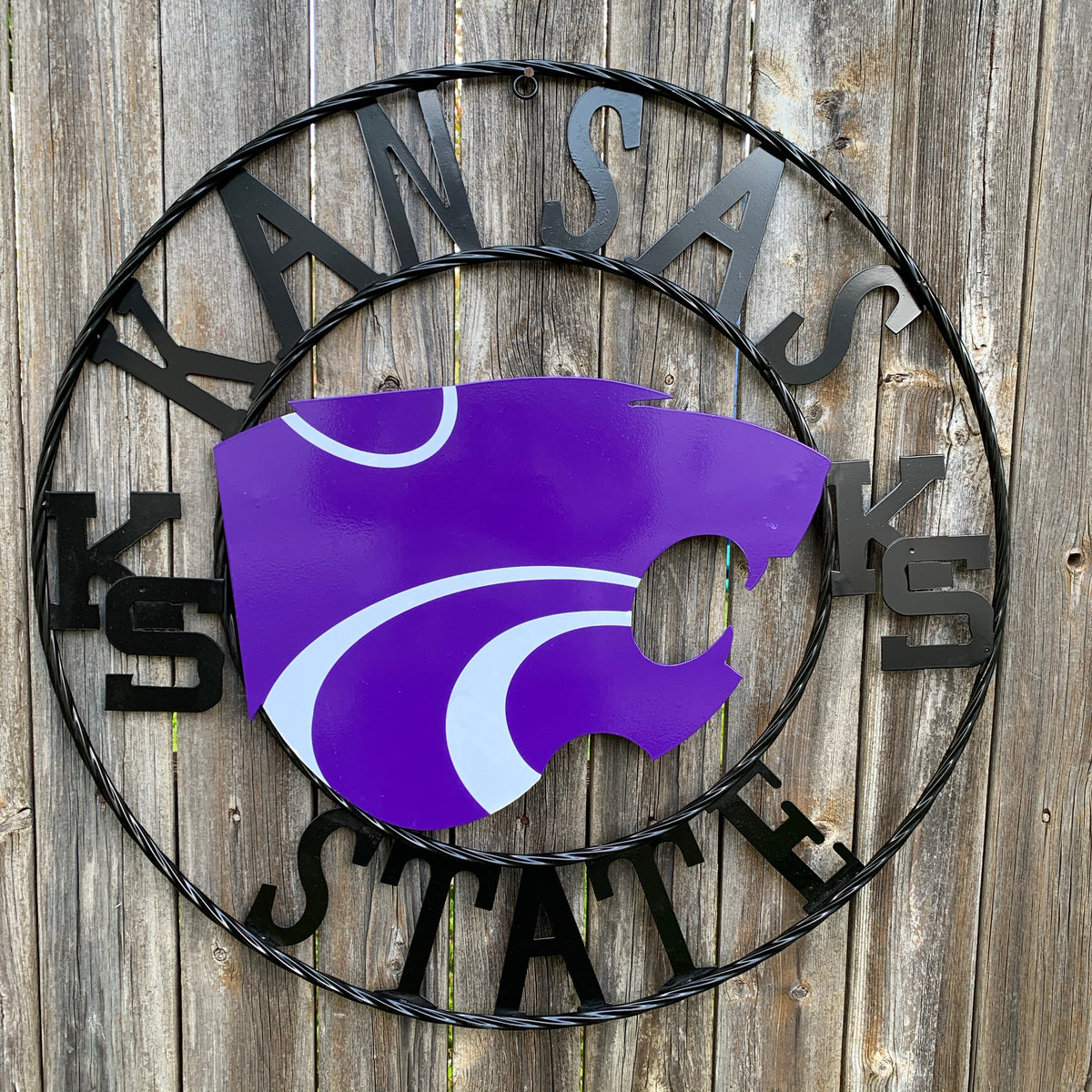 KANSAS STATE CUSTOM METAL VINTAGE CRAFT SIGN WALL ART TEAM SIGN HANDMADE #EH12127