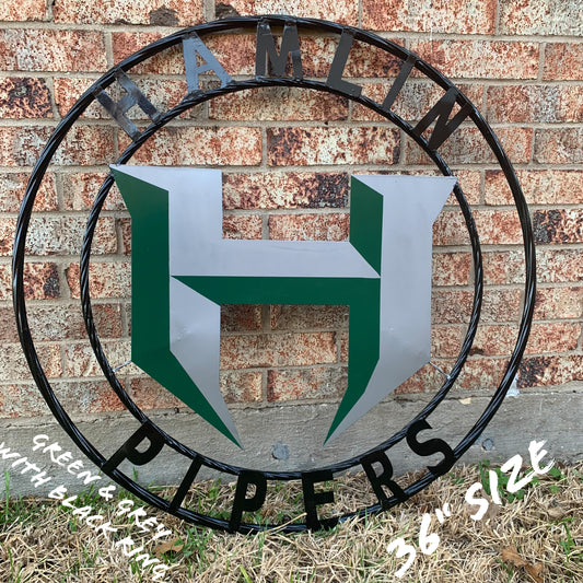 12",18",24",32",36" HAMLIN PIPERS CUSTOM METAL VINTAGE CRAFT SIGN HANDMADE TEAM ART
