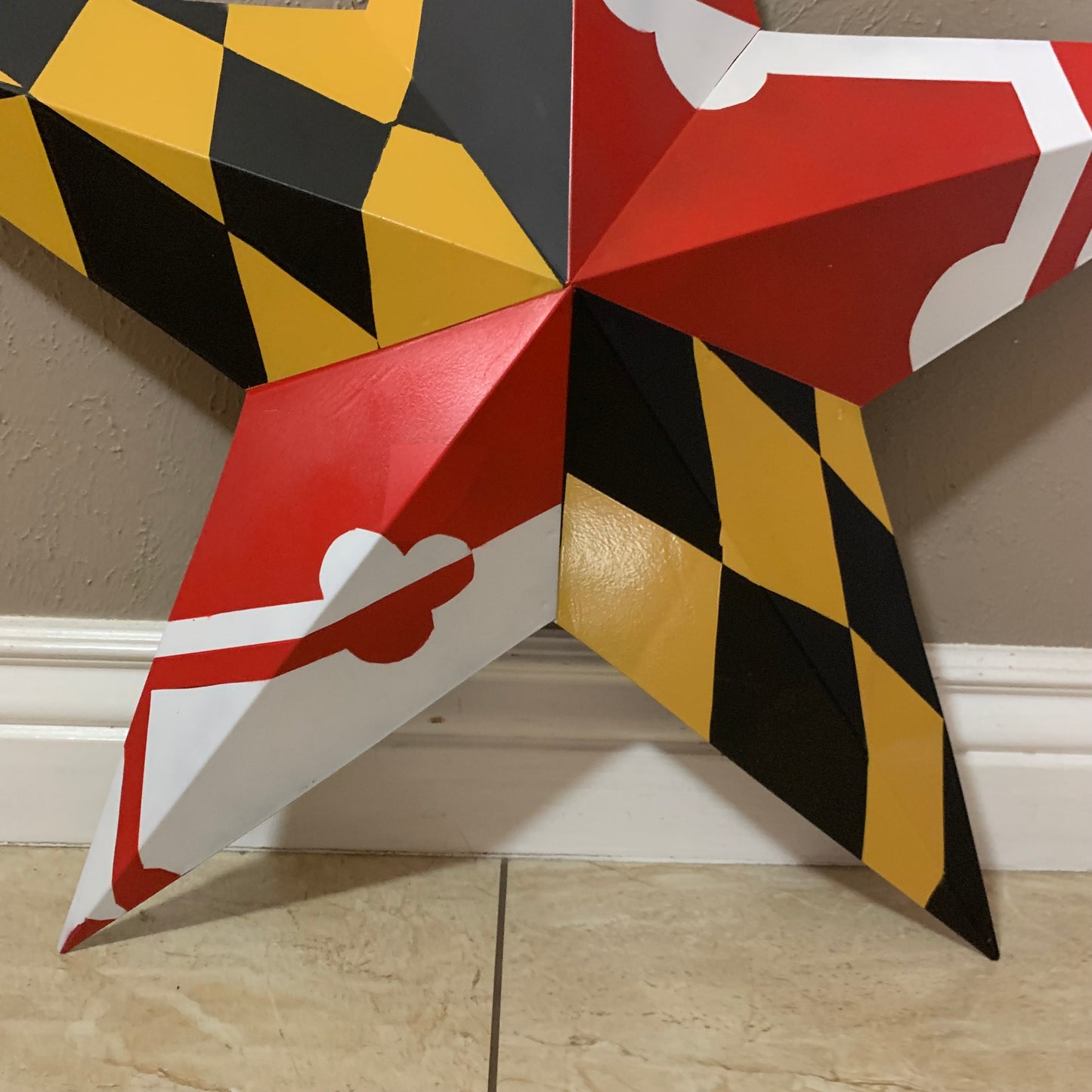 MARYLAND FLAG BARN METAL STAR WESTERN HOME DECOR HANDMADE 22",24",30",36" #EH10423