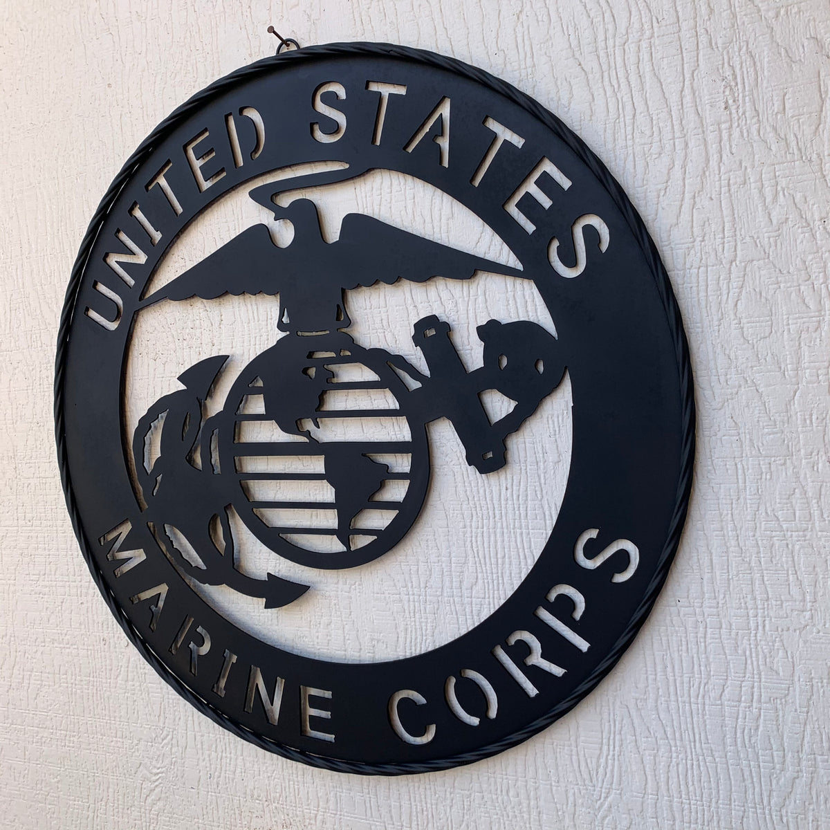 #EH10866 US MARINE CORPS 18",24",32" MILITARY LASERCUT CUSTOM BLACK METAL VINTAGE CRAFT SIGN WESTERN HOME DECOR HANDMADE