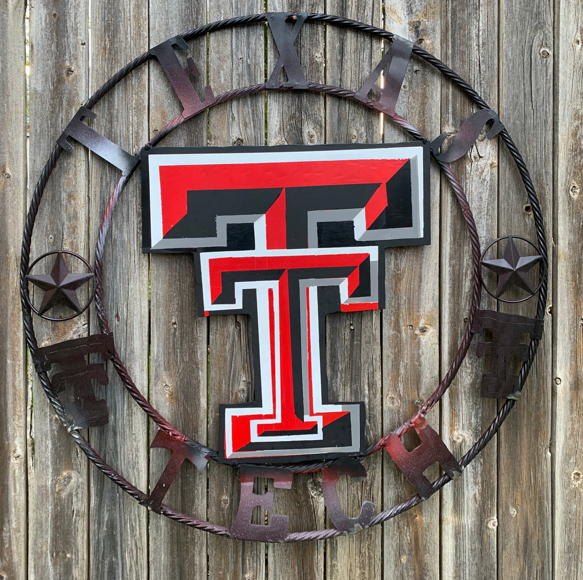 12", 18", 24", 32" TEXAS TECH CUSTOM VINTAGE CRAFT METAL TEAM SIGN