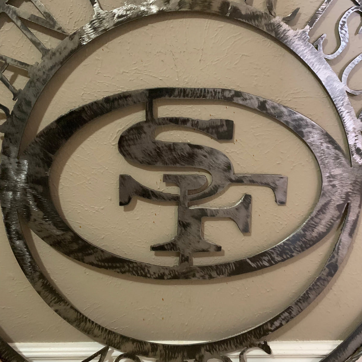 SAN FRANCISCO 49ERS METAL CUSTOM VINTAGE RAW METAL CRAFT TEAM SIGN HANDMADE 12",18",24",32",36",40",50"