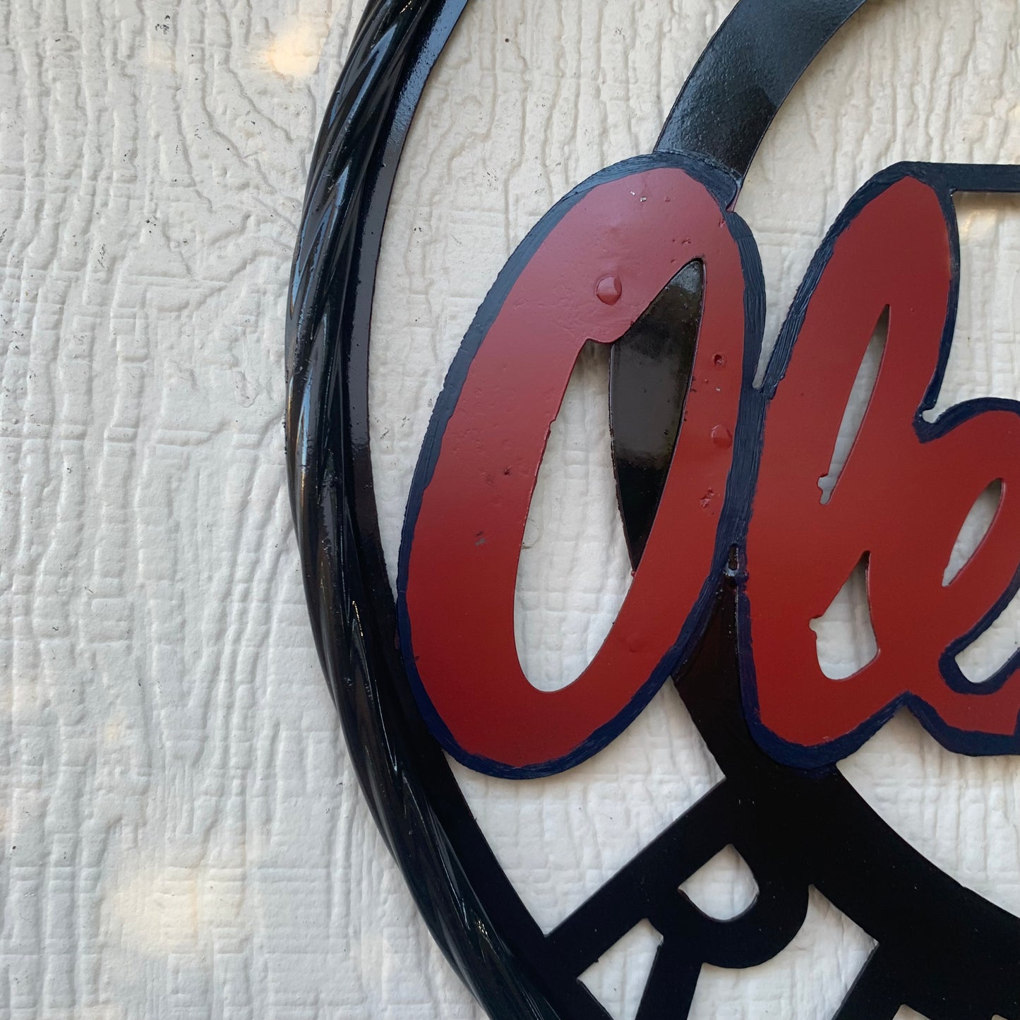 OLE MISS REBELS MISSISSIPPI CUSTOM METAL VINTAGE CRAFT TEAM SIGN WESTERN HOME DECOR HANDMADE