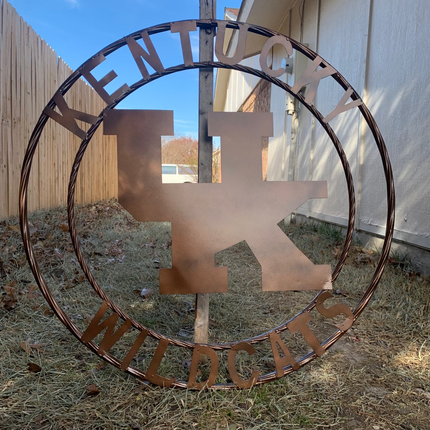 12",18", 24", 32" KENTUCKY WILDCATS RUSTIC BRONZE CUSTOM METAL VINTAGE CRAFT SIGN HANDMADE