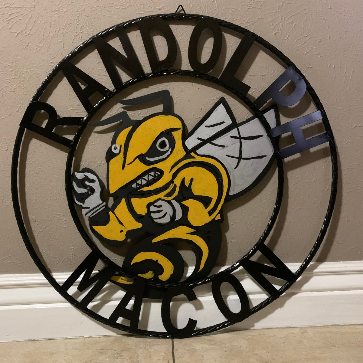 RANDOLPH MACON CUSTOM METAL VINTAGE CRAFT TEAM SIGN HANDMADE 12",18",24",32" SIZES