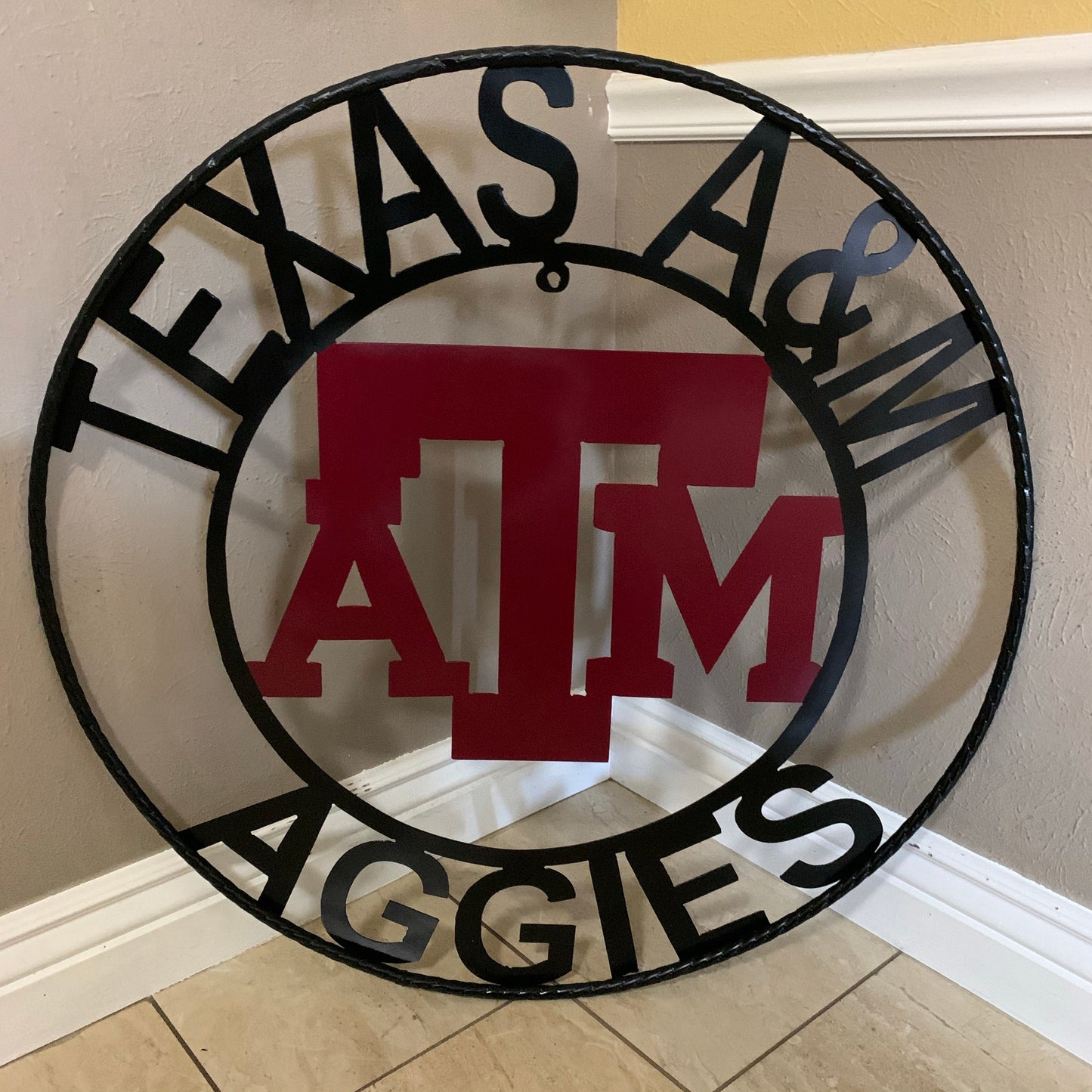 TEXAS A&M NO THUMBS GIGEM AGGIES METAL CUSTOM VINTAGE CRAFT WALL ART TEAM SIGN HANDMADE