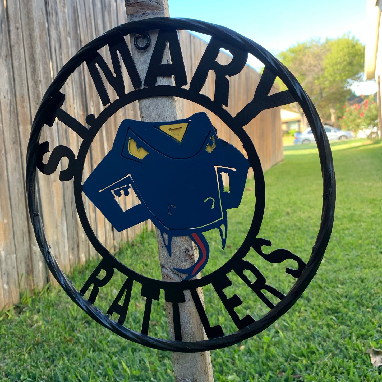 St. MARY RATTLERS METAL CUSTOM VINTAGE CRAFT TEAM SIGN HANDMADE