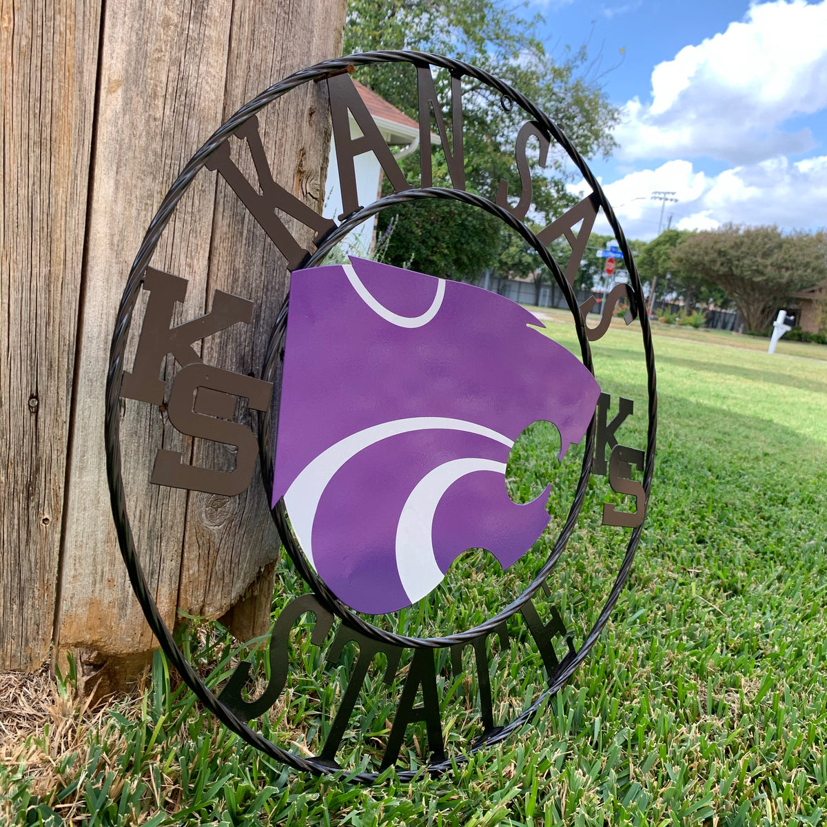 KANSAS STATE CUSTOM METAL VINTAGE CRAFT SIGN WALL ART TEAM SIGN HANDMADE #EH12127
