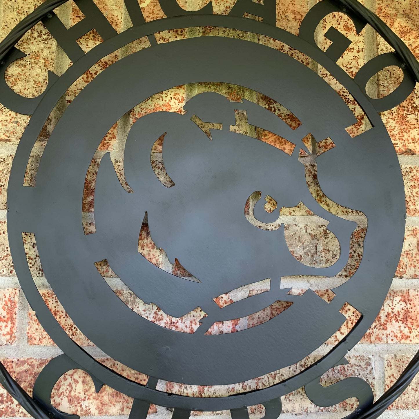 12", 18", 24", 32" CHICAGO CUBS CUSTOM BLACK & RAW METAL VINTAGE CRAFT TEAM SPORTS SIGN HANDMADE