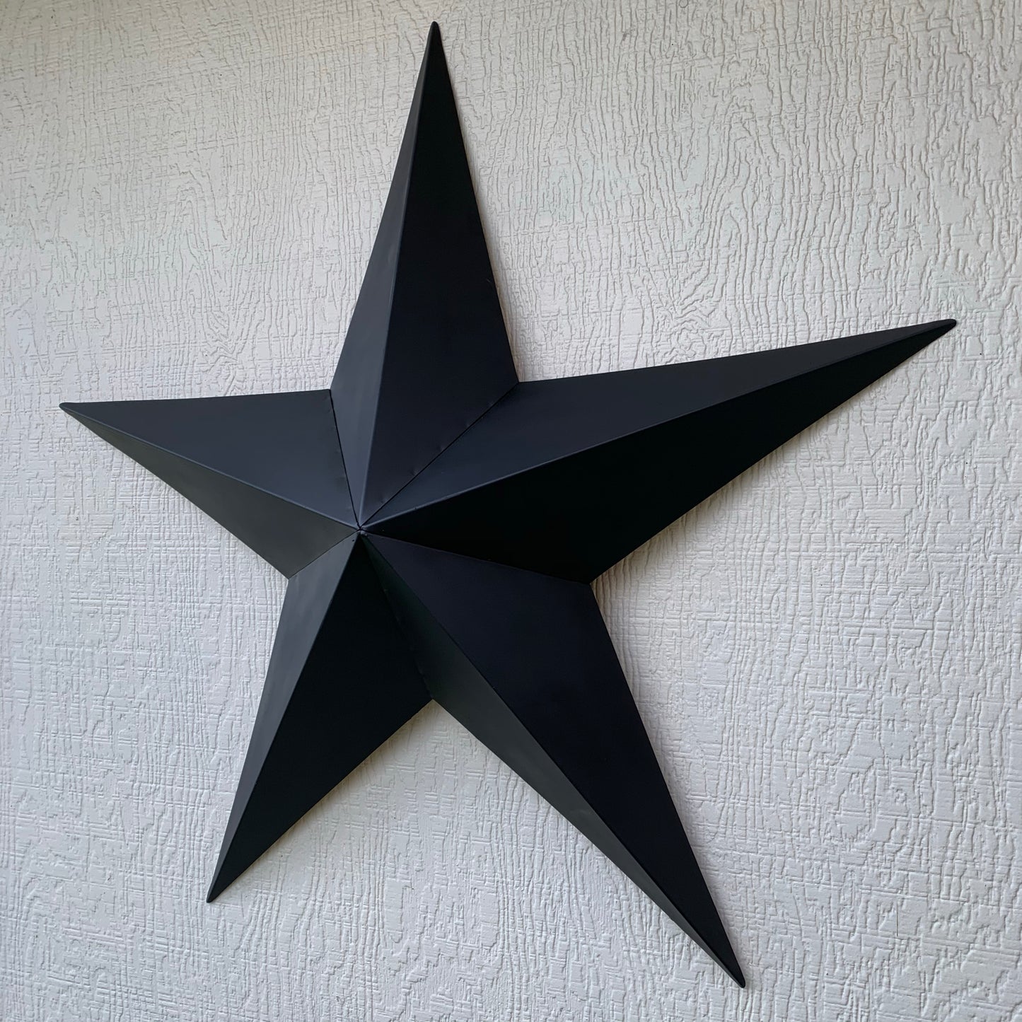 #EH10479 12", 16", 24", 30", 36" RUSTIC BLACK BARN STAR NO RING DAVID STAR 5 POINT WESTERN HOME DECOR HAND PAINTED