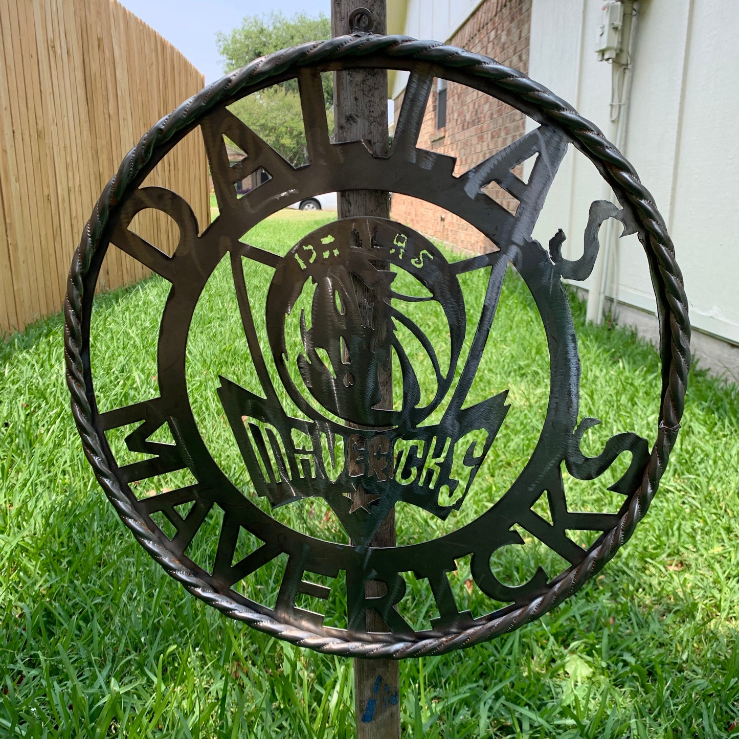 12",18", 24", 32",36" DALLAS MAVERICKS CUSTOM RAW METAL VINTAGE CRAFT TEAM SPORTS SIGN HANDMADE