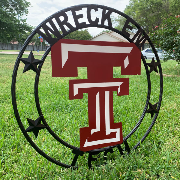 TEXAS TECH METAL COLLEGE WESTERN HOME DECOR WALL ART BRAND NEW