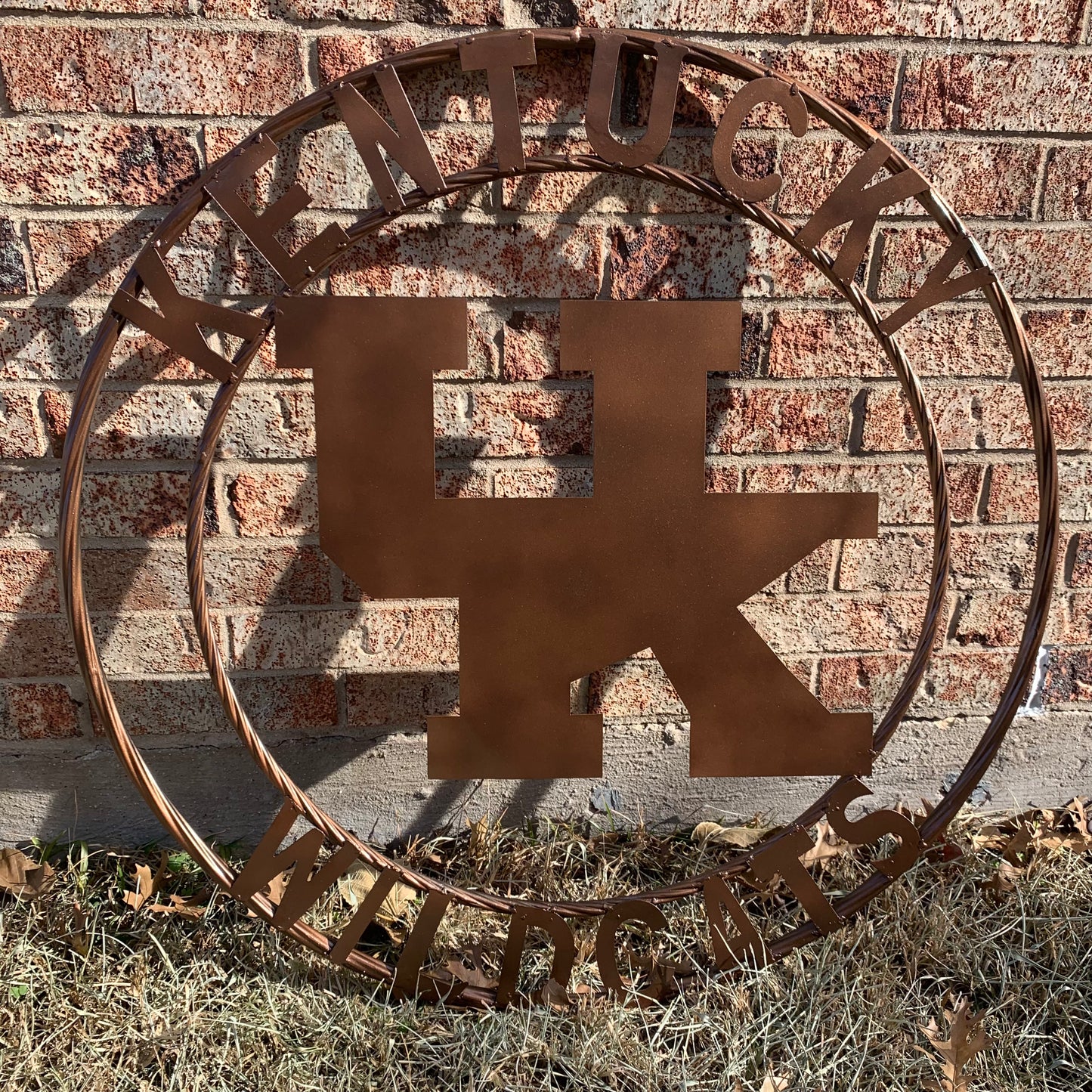 12",18", 24", 32" KENTUCKY WILDCATS RUSTIC BRONZE CUSTOM METAL VINTAGE CRAFT SIGN HANDMADE
