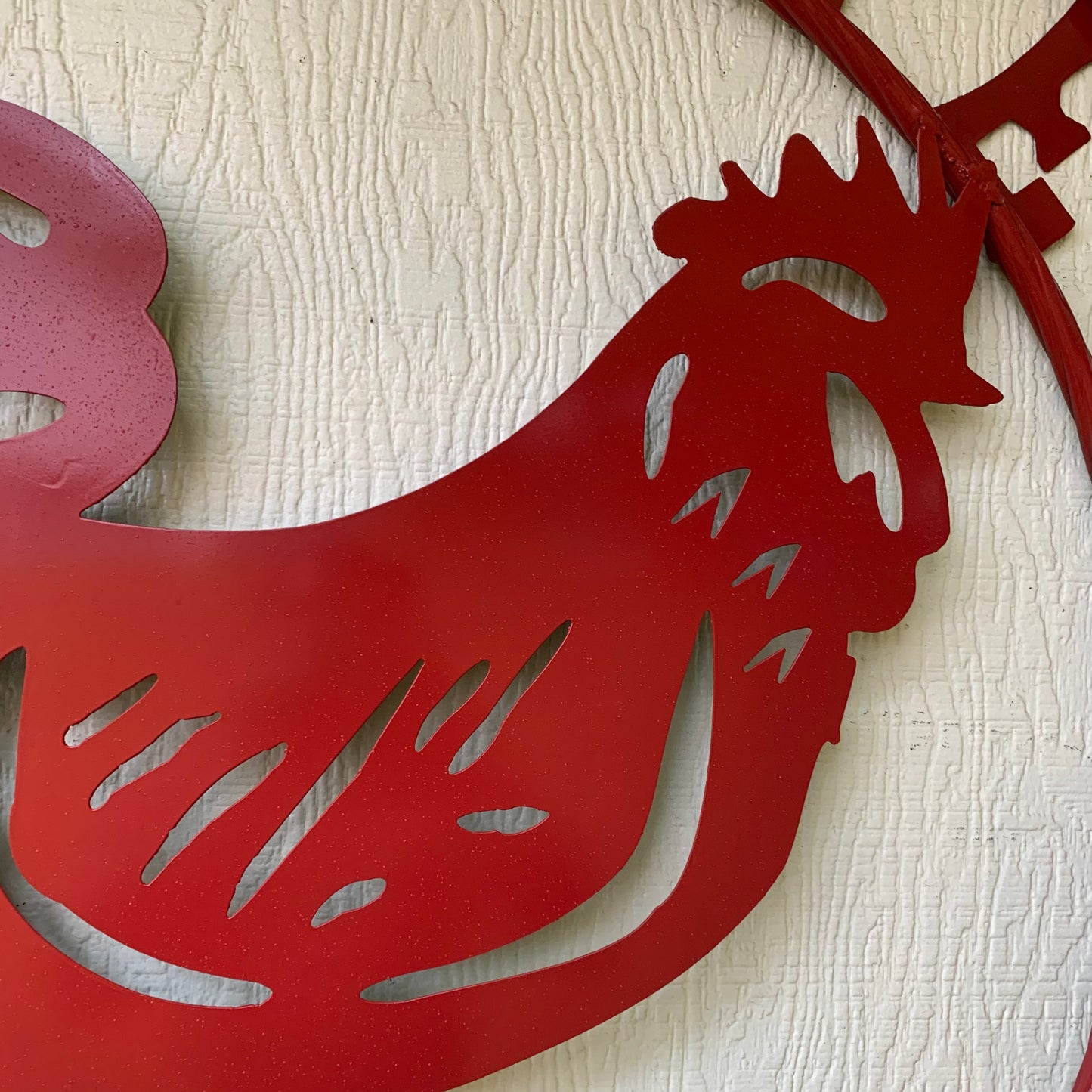 YOUR CUSTOM NAME RED ROOSTER LASERCUT METAL ART WITH RING DESIGN WESTERN METAL ANIMAL ART HOME WALL DECOR BRAND NEW