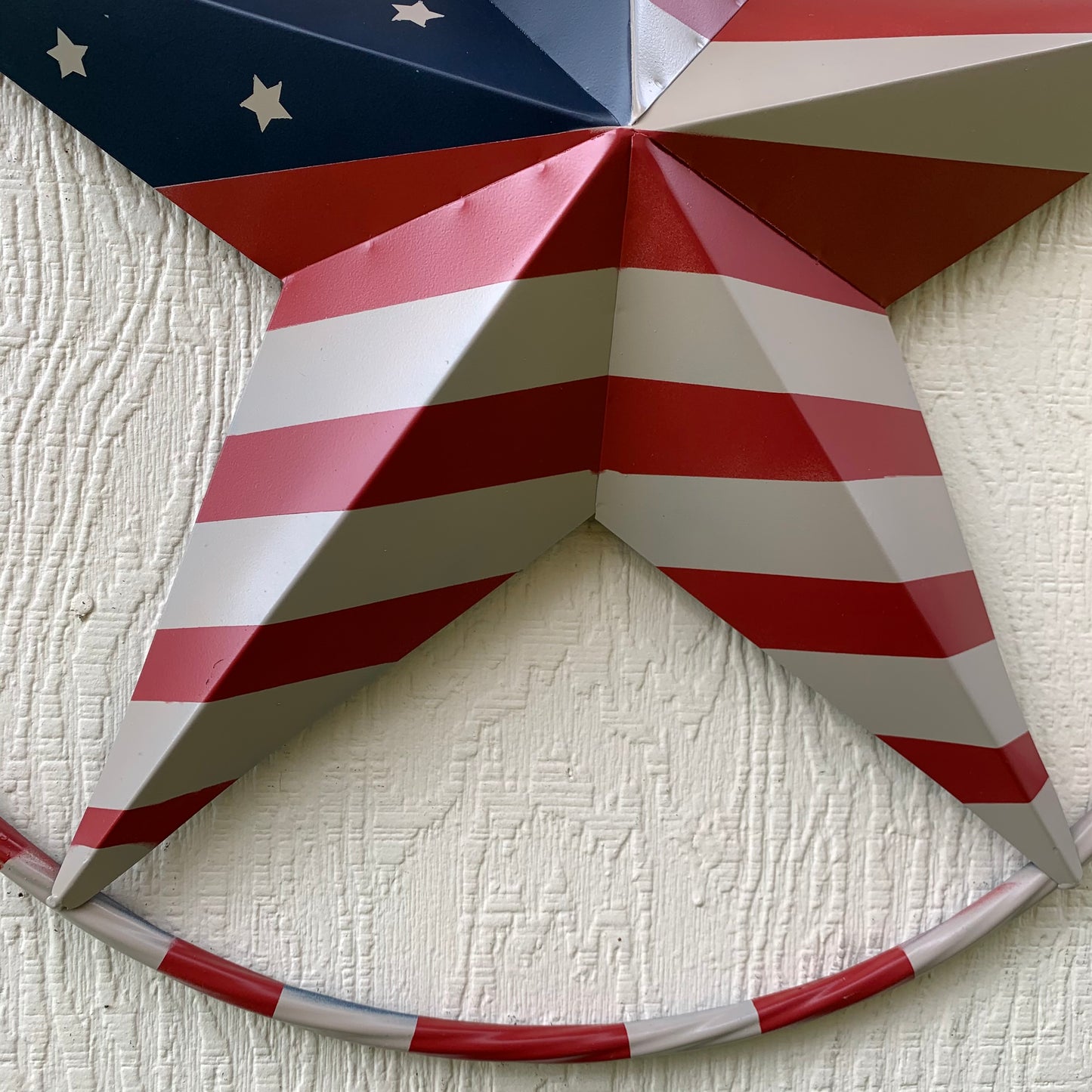 AMERICAN USA FLAG BARN STAR METAL RED BEIGE BLUE STAR 12",16",24",32"36",38",40",48