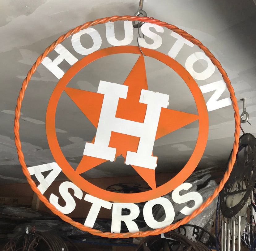 1969 Houston Astros Fleer Decal Metal Sign - Row One Brand