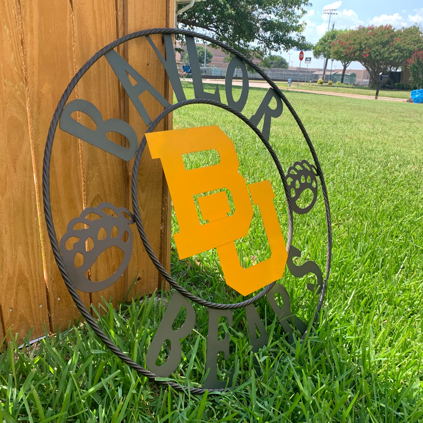 12", 18", 24", 32" BAYLOR BEARS CUSTOM METAL VINTAGE CRAFT WESTERN HOME DECOR HANDMADE