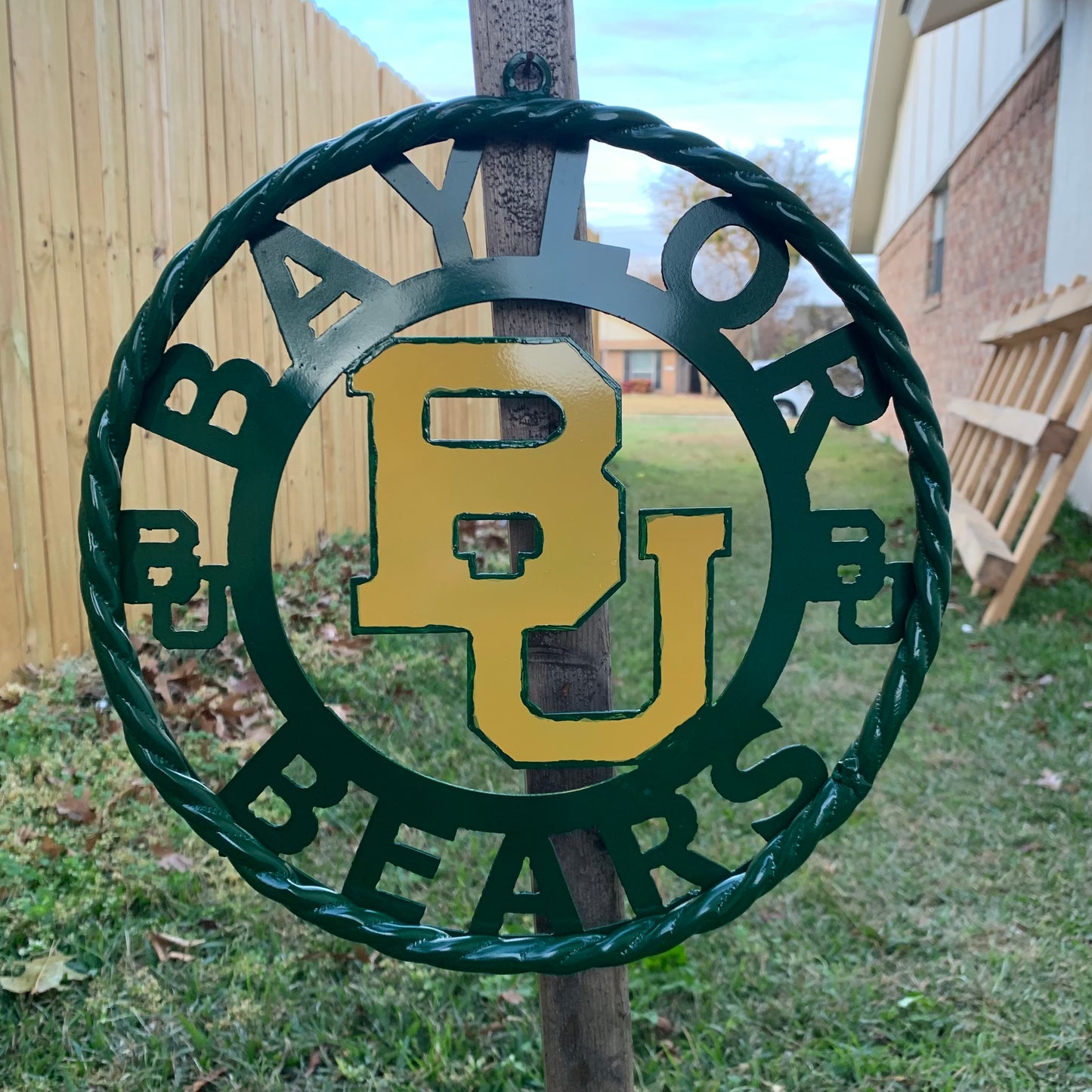 12",18",24",32" BAYLOR BEARS CUSTOM METAL VINTAGE CRAFT SIGN WESTERN HOME DECOR HANDMADE