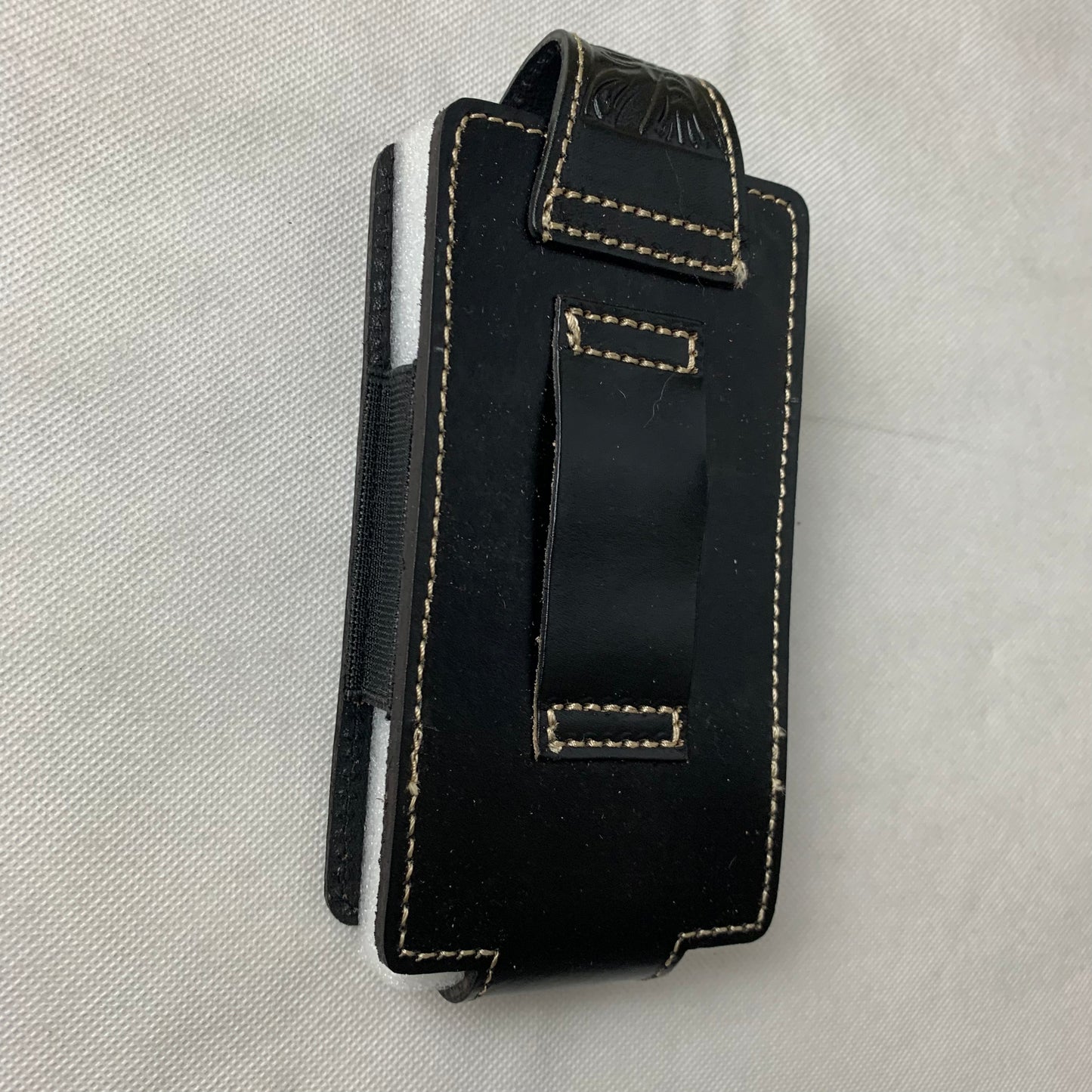 #WS341F 7" LONE STAR BLACK LEATHER HOLSTER POUCH EXTRA LARGE  BELT LOOP CELL PHONE CASE UNIVERSAL OVERSIZE--FREE SHIPPING