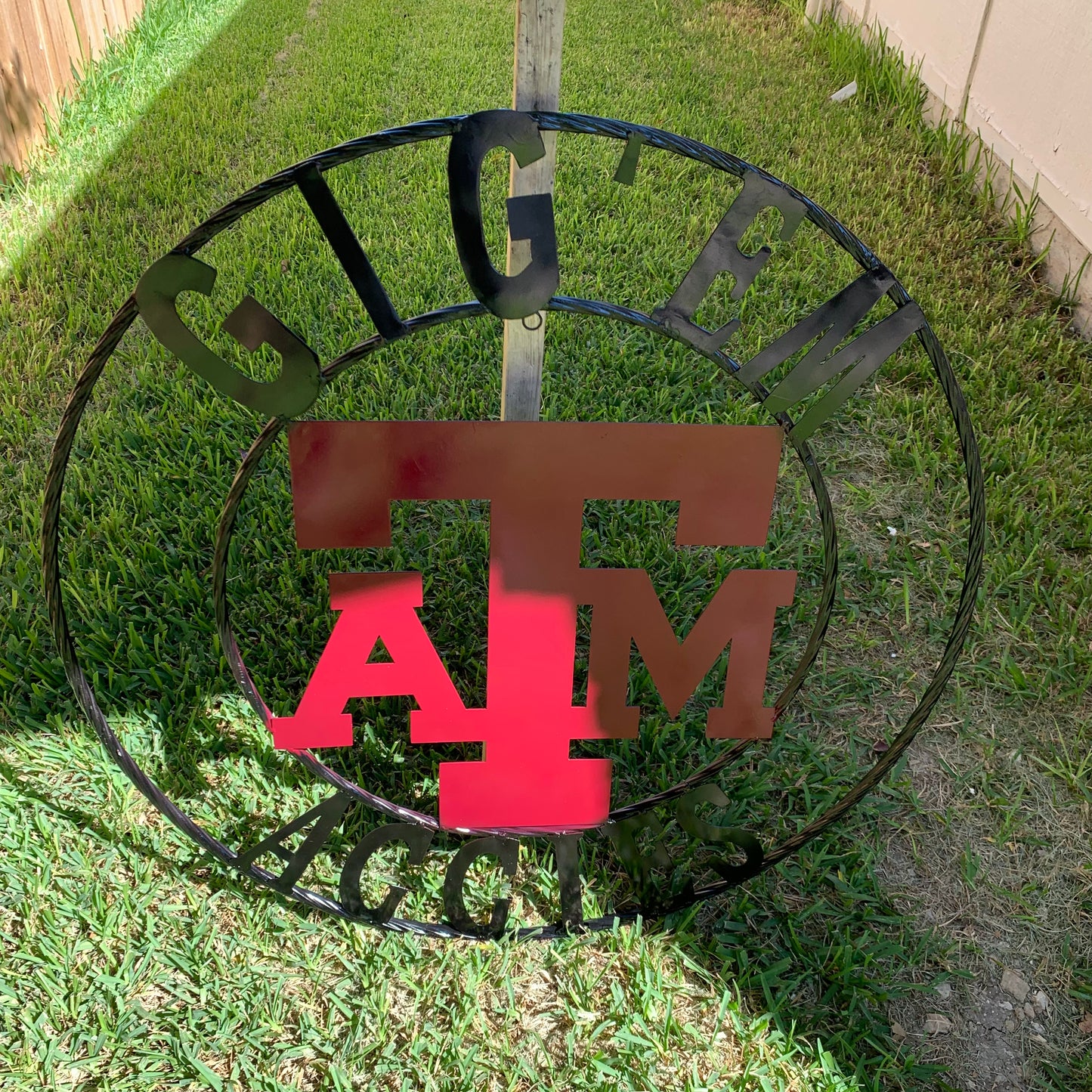 GIGEM AGGIES CUSTOM METAL VINTAGE CRAFT SIGN TEAM WESTERN HOME DECOR HANDMADE