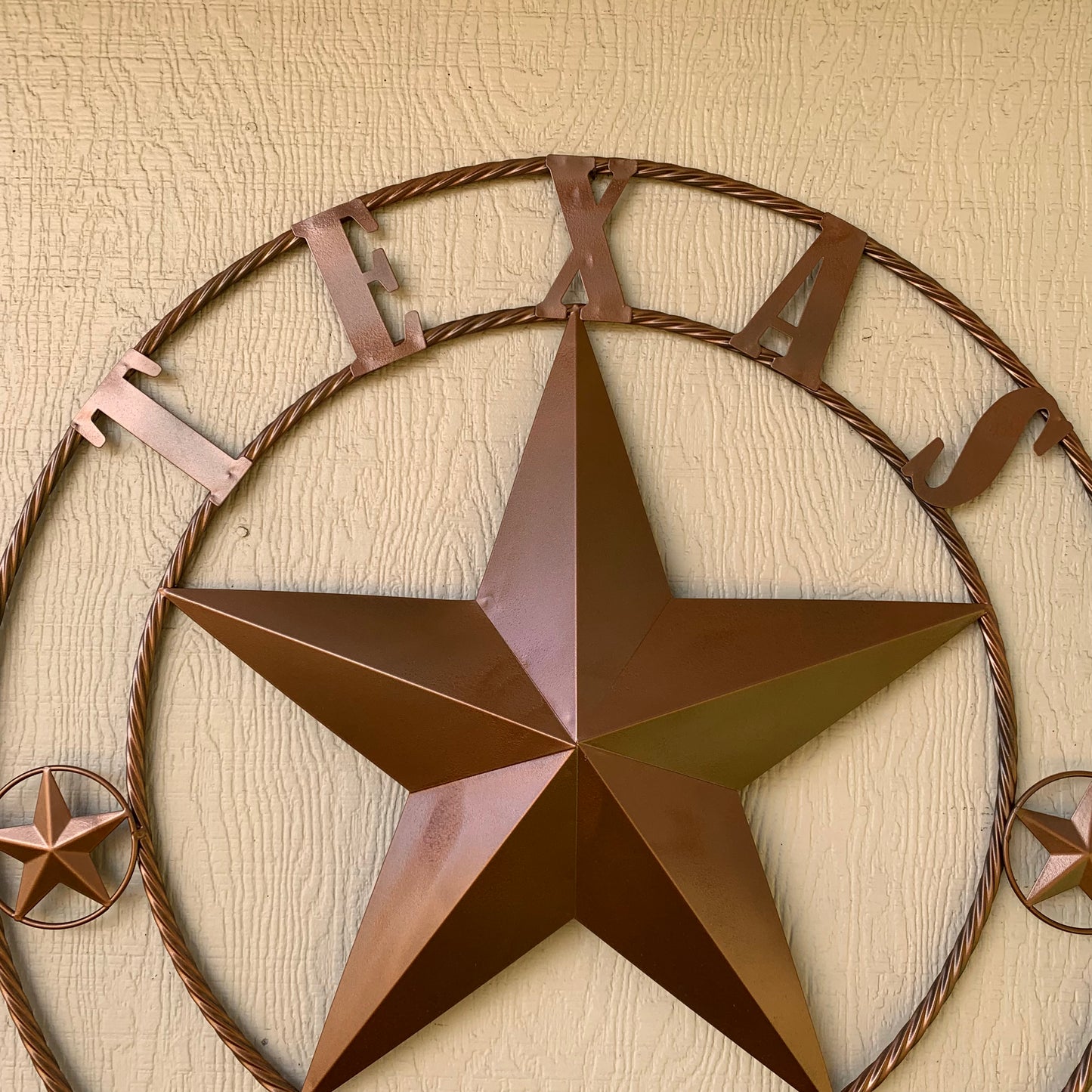 24", 32",36",40" TEXAS 1836 HAMMERED COPPER  BARN STAR METAL WALL WESTERN HOME DECOR HANDMADE NEW