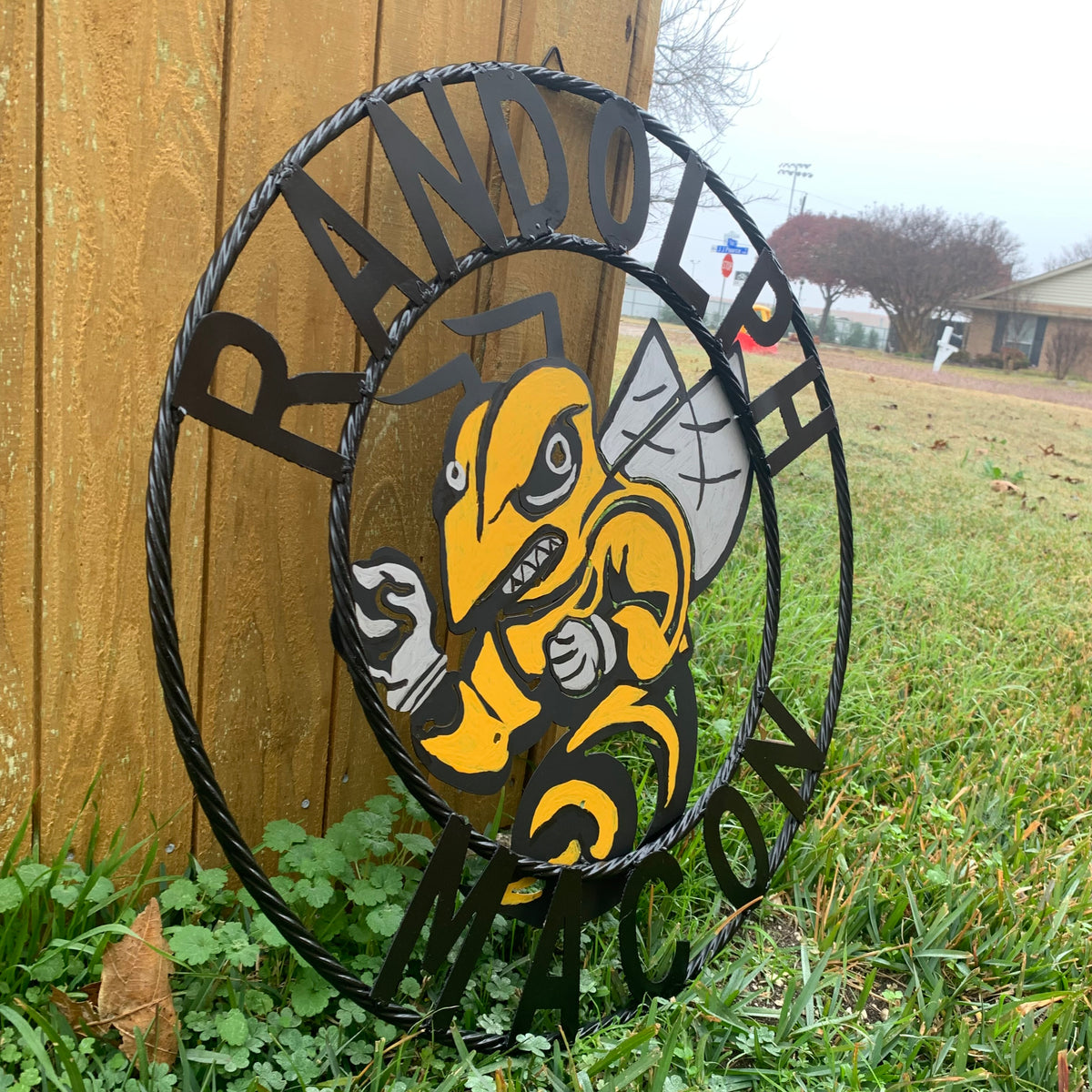 RANDOLPH MACON CUSTOM METAL VINTAGE CRAFT TEAM SIGN HANDMADE 12",18",24",32" SIZES