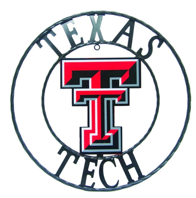 18",24" TEXAS TECH CUSTOM METAL VINTAGE CRAFT SIGN WESTERN HOME DECOR