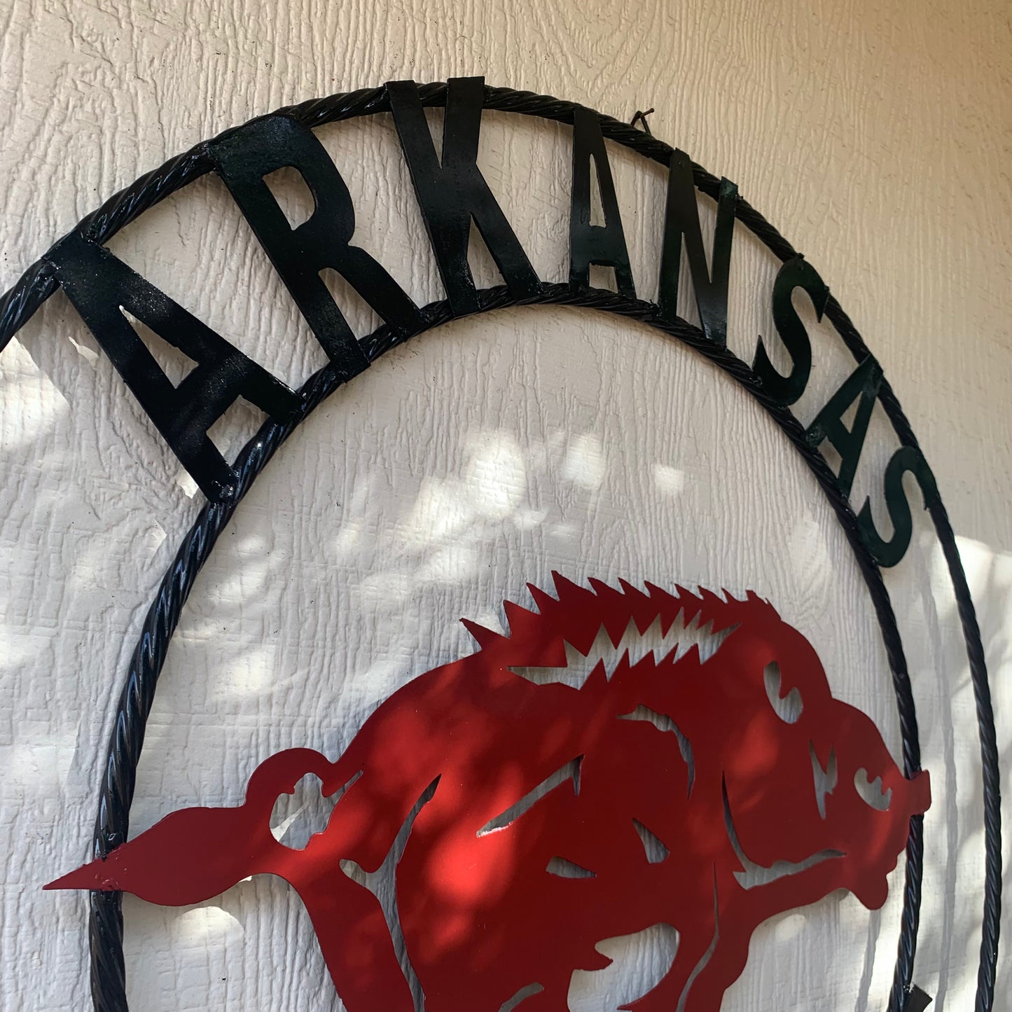 ARKANSAS RAZORBACKS CUSTOM METAL VINTAGE CRAFT SIGN TEAM WALL ART WESTERN HOME DECOR HANDAMADE
