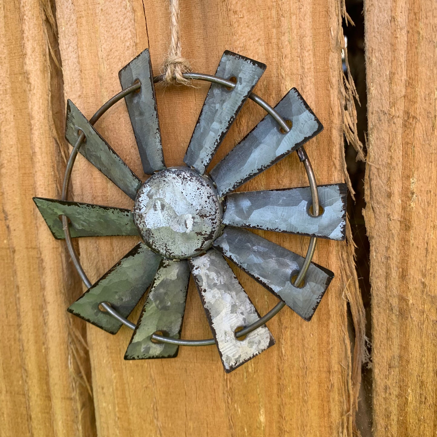 4" WINDMILL ORNAMENT FARMHOUSE METAL ART WESTERN HOME DECOR #EH12169 --FREE SHIPPING
